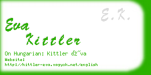 eva kittler business card